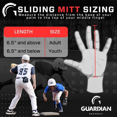 Vista 7 de Guardian Baseball Guantes deslizantes – Tallas para jóvenes y adultos – Guante deslizante para béisbol – Correa de compresión elástica, paquete de 2