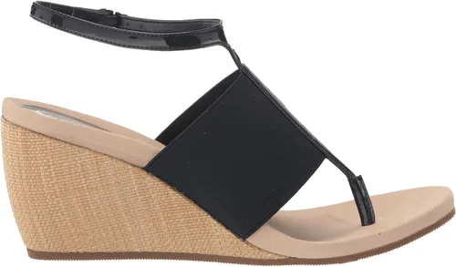 Vista 6 de Anne Klein Sandalias de cuña de charol Ikari para mujer