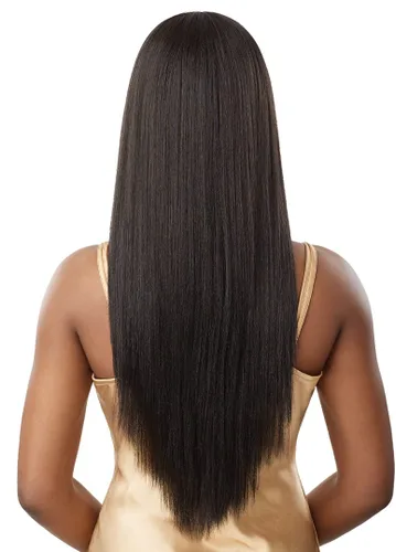 Vista 4 de Outre - Peluca con cierre de encaje 5x5 - Mezcla de cabello humano - Yaki Straight 26" (2)