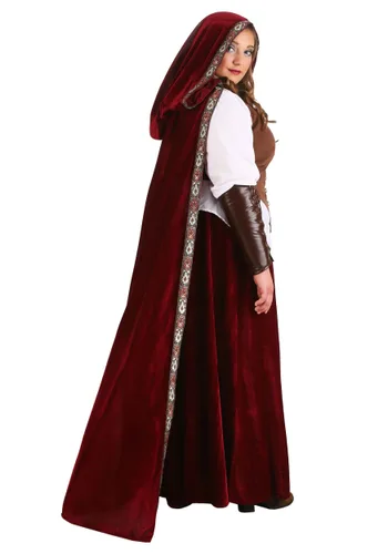 Vista 3 de Disfraz de Caperucita Roja deluxe talla extra Multicolor