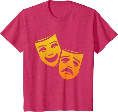 Vista 57 de Comedia y tragedia griega teatro máscaras camiseta