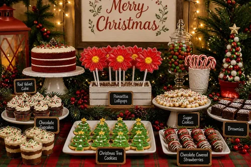 Vista 3 de Flor de Pascua de Navidad Lollipop Chocolate Candy Mold Navidad 2097