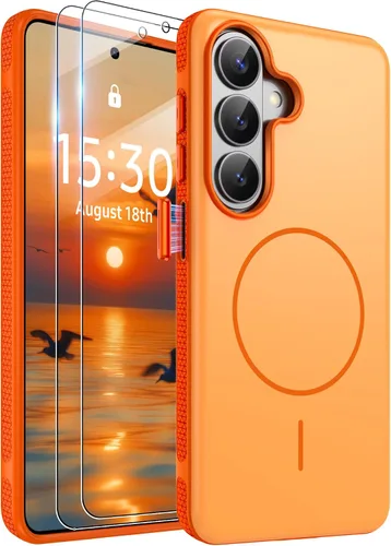Vista 422 de Jshru Funda para Samsung Galaxy S26 Plus/Galaxy S25 Plus: para Galaxy S24 Plus [compatible con Magsafe] [2 protectores de pantalla HD] cubierta