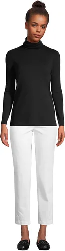 Vista 4 de Lands' End Supima - Suéter de cuello alto y mangas largas para mujer