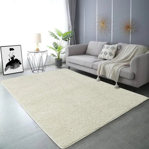 Vista 21 de Fashionwu Alfombra grande esponjosa de 5 x 8 pies, alfombra de felpa para sala de estar, guardería, antideslizante, alfombra mullida para decoración