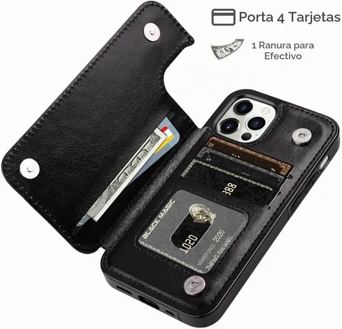 Vista 5 de HianDier Funda tipo cartera compatible con iPhone 13 Pro MAX 5G de 6.7 pulgadas, funda protectora delgada con ranuras para tarjeta de crédito, tapa