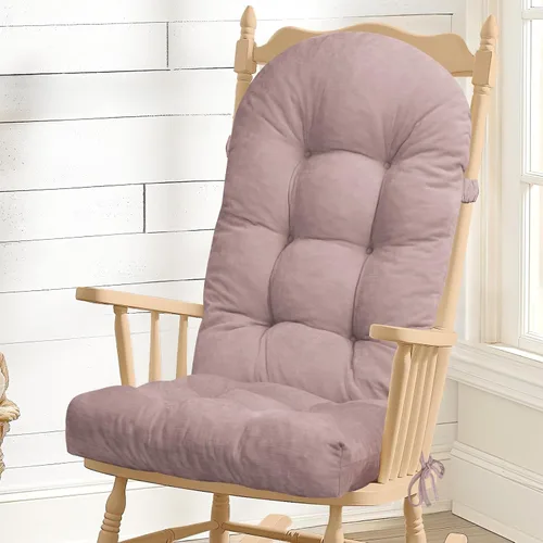 Vista 15 de Cojín para Silla Mecedora - Tela de Chenilla, Esponja de Alta Densidad, Almohadillas de Asiento Copetudas Antideslizantes y Duraderas con Lazos