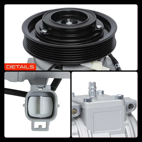 Vista 9 de A-Premium Compresor de aire acondicionado con embrague Compatible con Toyota Corolla 1.8L 1998-2002
