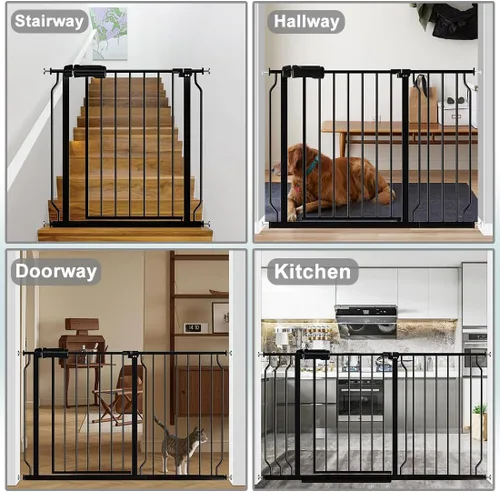 Vista 9 de Fairy Baby Puerta de seguridad para bebés Extensión de 12 cm para puerta de seguridad para bebés con cierre automático Puerta de seguridad