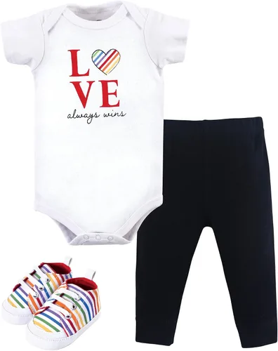 Vista 27 de Little Treasure - Conjunto unisex de mameluco de algodón, pantalón y zapatos para bebé Collar de ancla