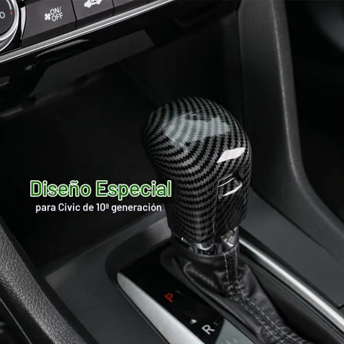 Vista 4 de Thenice CVT - Cubierta para palanca de cambios para Honda Civic 2016-2021 For 10th Gen Civic automatic transmission lever protection, carbon fiber