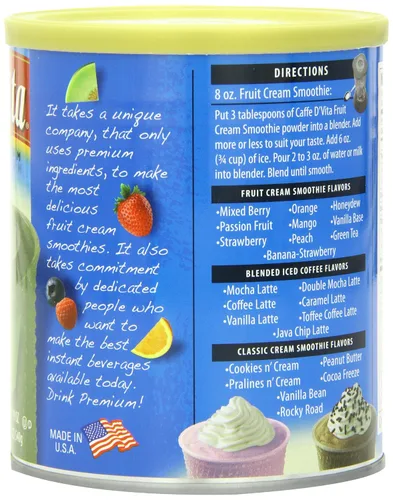 Vista 2 de Caffe D'Vita Batido de crema de frutas de té verde, latas de 19 onzas (paquete de 6)
