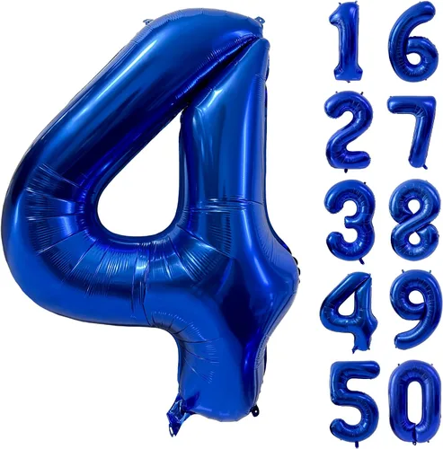 Vista 222 de Globos gigantes de helio de aluminio de 40 pulgadas, color negro, globos digitales grandes del número 0 para decoración de fiesta de cumpleaños