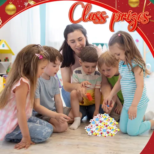 Vista 6 de Syhood 70 piezas de juguetes de invierno para el estrés, muñeco de nieve, regalos de fiesta de Navidad, alivio del estrés, mini juguetes