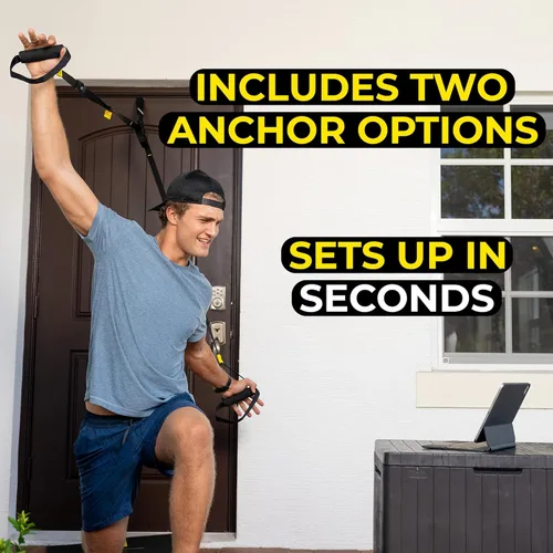 Vista 5 de TRX GO Entrenador de Suspensión, Gimnasio Portátil en Casa, Para Entrenamiento de Fuerza, Equipo de Ejercicio de Cuerpo Completo