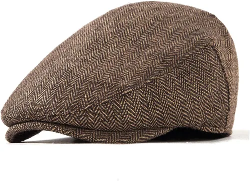 Vista 3 de Hombres Ivy Hat Newsboy Cap - Classic Wool Blend Tweed Flat Cap Cabbie Hat Hombres