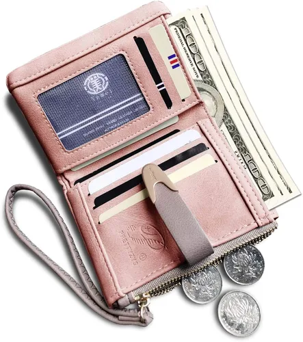 Vista 2 de TOPKULL Carteras para mujer Rfid pequeñas compactas con cremallera y monedero para mujer, S