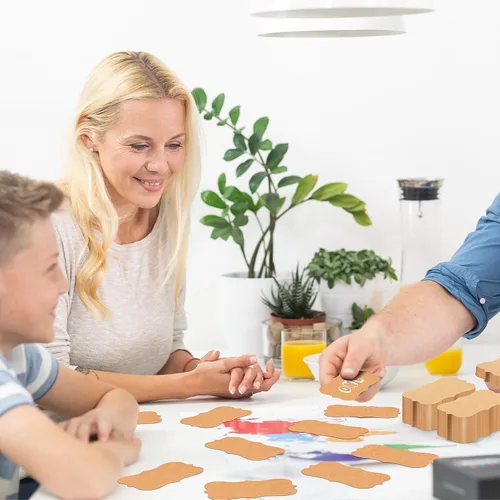 Vista 7 de Yexiya 200 piezas de tarjetas de índice en blanco impresas de papel kraft, tarjetas de notas multicolores para negocios, tarjetas flash de papel
