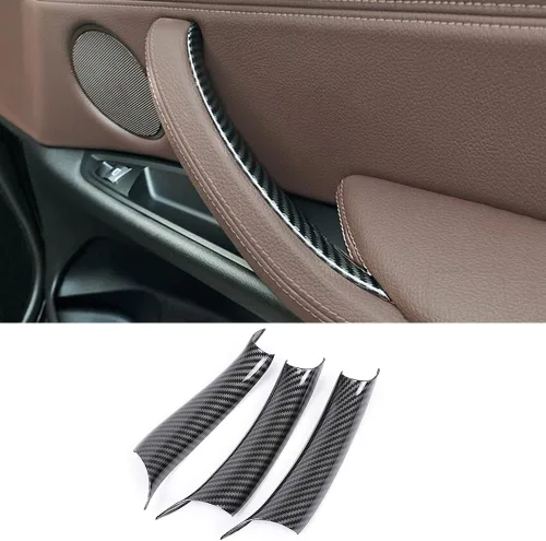 Vista 10 de TKREENO Cubierta de manija de puerta de automóvil para BMW X5 X6 E70 E71 2007-2013 manijas de puerta interior accesorios de decoración