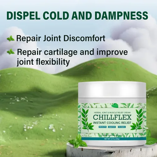 Vista 2 de CHILLFLEX - Crema calmante de mentol, actividades articulares en todo el cuerpo, crema de alivio instantáneo para músculos, espalda, cuello, lumbares