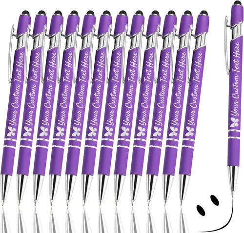 Vista 23 de Bolígrafos personalizados con lápiz capacitivo, bolígrafos grabados personalizados, impresos con tu logotipo o mensaje para Navidad, graduación