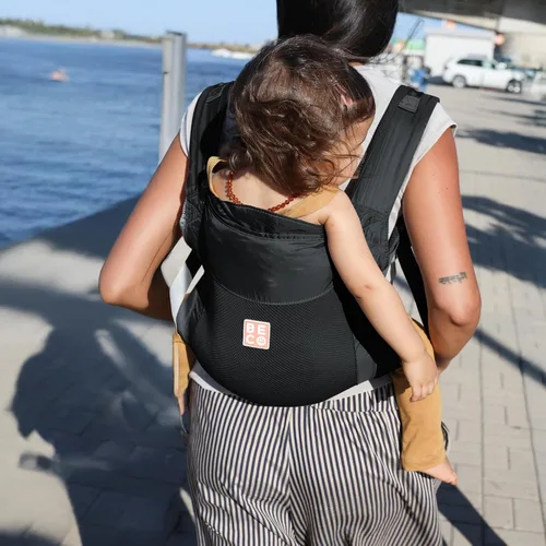 Vista 9 de Beco Fly - Portabebés ligero, compacto, plegable y ultraligero para niños y bebés, con bolsa de transporte, transporte delantero y trasero