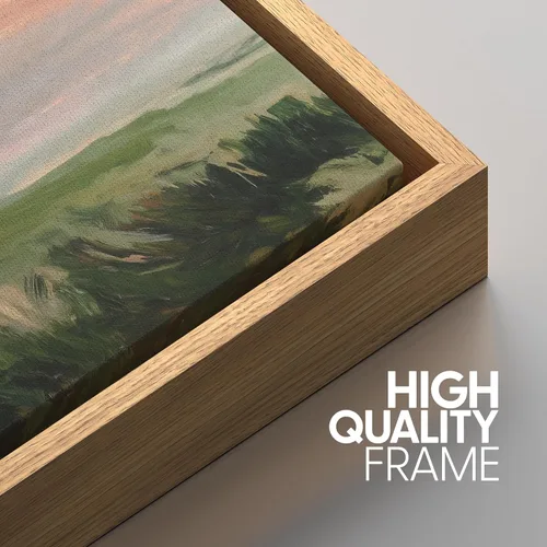 Vista 173 de SIGNWIN Lienzo enmarcado para pared, juego de arte pastel con cadena montañosa, bosque, niebla, naturaleza silvestre, ilustraciones modernas, arte