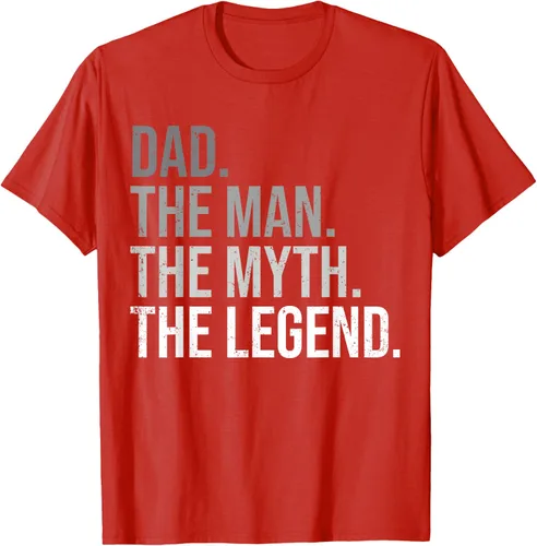 Vista 22 de Camiseta para hombre con texto en inglés "Dad The Man The Myth The Legend", Negro, S