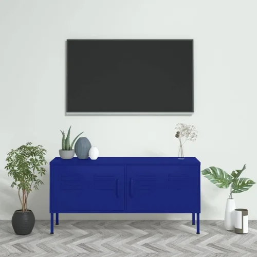 Vista 19 de Soporte de TV de metal de acero con almacenamiento, gabinete de TV de metal clásico, mesa consola de entretenimiento con estantes de almacenamiento