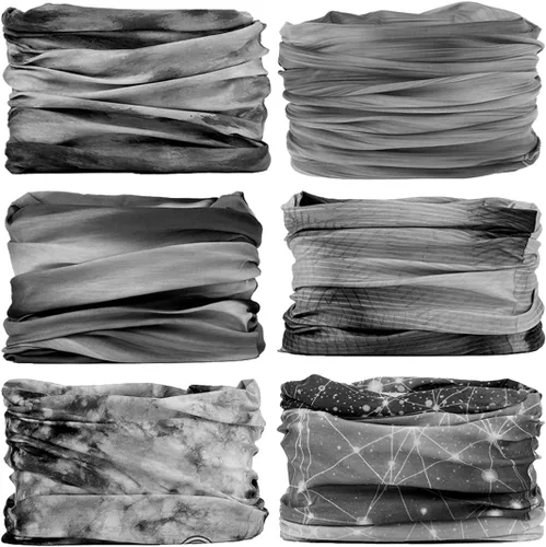 Vista 23 de Polaina para el cuello, máscara facial, bufanda bandana para hombres y mujeres, sol, polaina de tubo a prueba de polvo para ciclismo, motocicleta