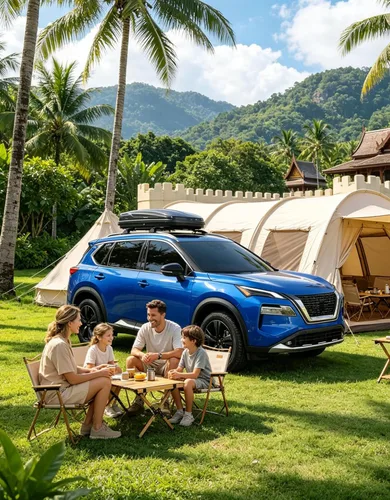 Vista 4 de Wonderdriver Barras Transversales de Techo Bloqueables 260lb Compatibles con Nissan Rogue 2021-2026 (con Rieles de Techo Empotrados), Rieles
