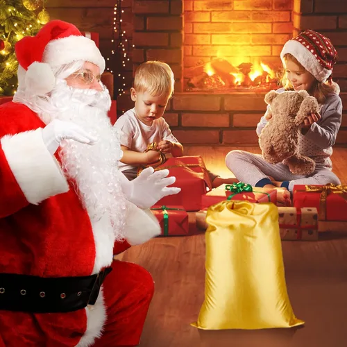 Vista 7 de DressVoguer Santa Claus Costume for Men 25PCS, Christmas Santa Costume for Men Adult Deluxe Santa Suit
