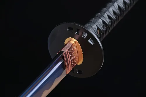Vista 2 de Katana Bill Katana - Espada Katana de 41 pulgadas, hecha a mano japonesa, práctica, de acero de alto carbono, forjada a mano, templada/arcilla