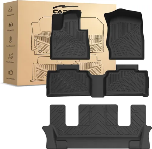 Vista 14 de Cartist Alfombrillas personalizadas para VW Atlas 2018-2025 2026 (asientos de banco de 7 pasajeros), juego completo de 3 filas para accesorios