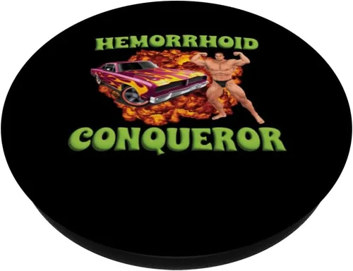 Vista 2 de Conquistador de hemorroides Meme divertido extraño ofensivo broma PopSockets intercambiables PopGrip