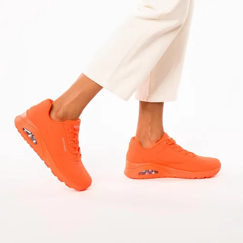 Vista 7 de Skechers Uno - Night Shades Zapatos deportivos para mujer, tenis con espuma viscoelástica refrescante, entresuela Skech-Air y empeine de Durabuck
