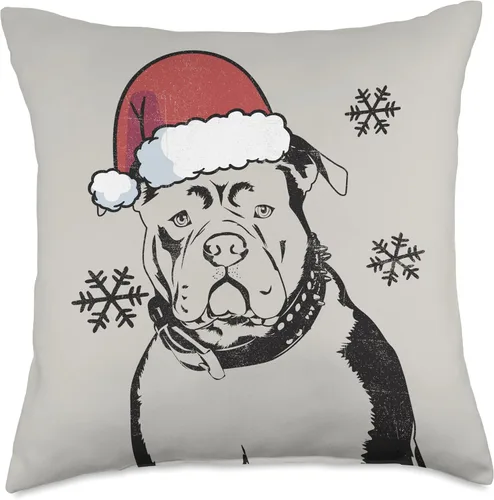 Vista 4 de Christmas Love American Bully Funny American Bully - Cojín de Papá Noel de Navidad, 16 x 16 pulgadas, multicolor