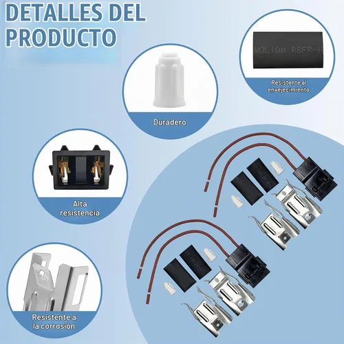 Vista 2 de Paquete de 2 estufas de estufa Elemento Enchufe Bloque de receptáculo Rango de bloque de terminales para receptáculo Whirlpool Kenmore Estufa