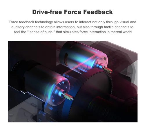 Vista 4 de Force Feedback Steering Wheel, PXN V10 Real Force Feedback Driving Wheel with 6+1 Speed Shifter and Adjustable Magnetic Pedals, Stainless Steel