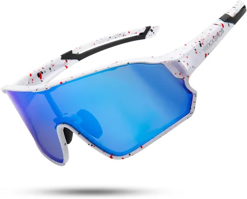 Vista 8 de ROCKBROS Polarized Sports Sunglasses Anti-Glare HD Cycling Sun Glasses Todo negro