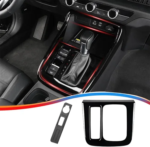 Vista 10 de MUXEE 2 piezas de marco de consola central, cubierta de panel de palanca de cambios, moldura para Honda CRV CR-V 2023 2024 2025 2026 - Accesorios