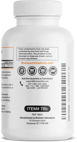 Vista 7 de Bronson Vitamina C 1000 mg de liberación sostenida de ácido ascórbico sin OMG, 250 tabletas