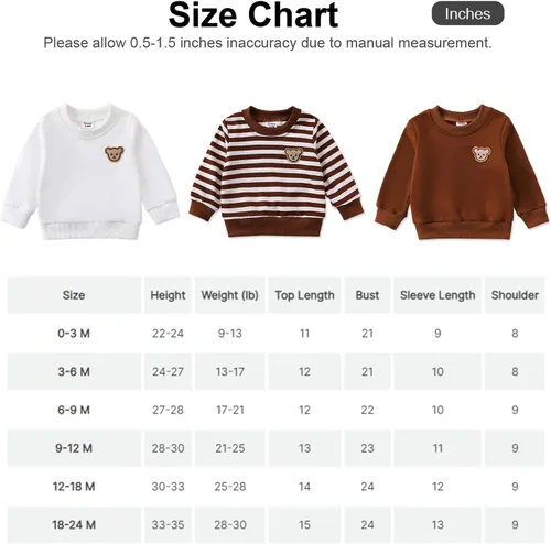Vista 7 de PATPAT Ropa de bebé niño sudadera de manga larga sólida para niño niño cuello redondo suéter ropa