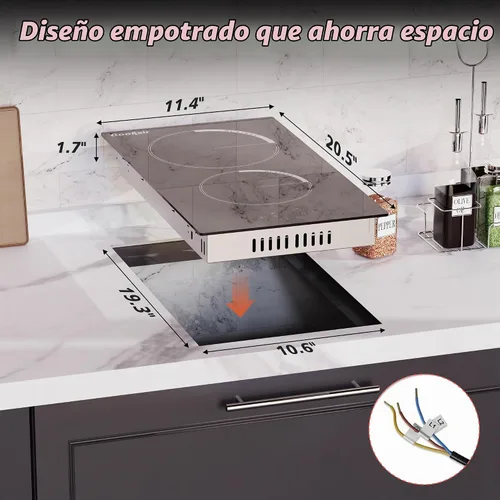 Vista 7 de 2 quemadores 220V 3000W