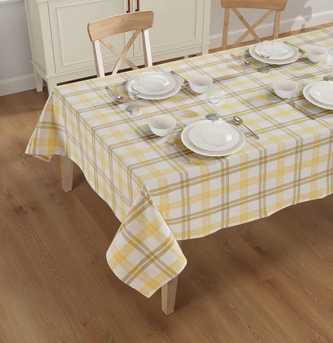 Vista 36 de Mantel de mesa rectangular - Cubierta de mesa - Algodón con costura mitrada - Fundas de mesa a cuadros para cocina, comedor, bodas, decoraciones