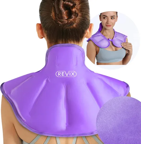 Vista 9 de REVIX Envoltorio de Hielo para Cuello Paquete de Hielo para Cuello y Hombros, Terapia para Promover la Flexibilidad y Movilidad, Paquetes de Gel