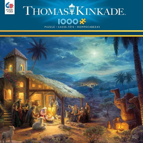 Vista 3 de Ceaco - Thomas Kinkade - Holiday - Belén - Rompecabezas de 1000 piezas