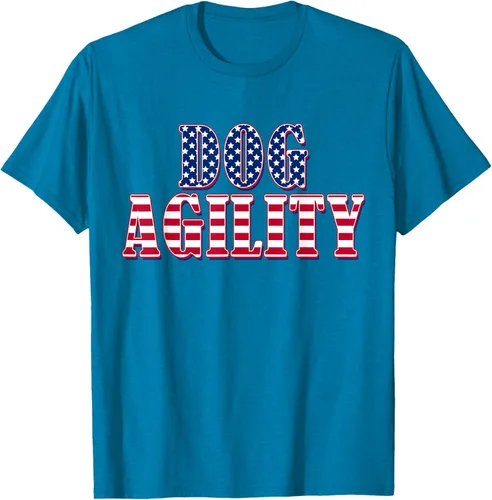 Vista 7 de Dog Agility American Flag - Camiseta de agilidad para perros, Negro