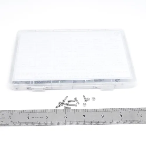 Vista 6 de Métrico M1 M1.2 M1.4 M1.6 M2 M2.5 304 Acero Inoxidable Phillips Cabeza de Sartén Tornillos de Máquina Pequeños Tuercas Kit de Surtido M1 M1.2 M1.4