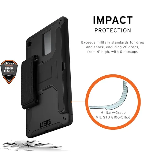 Vista 2 de URBAN ARMOR GEAR UAG - Carcasa para Samsung Galaxy Tab A7 Lite (SM-T220) [pantalla de 8,7 pulgadas] Funda Scout resistente con luz de plumas
